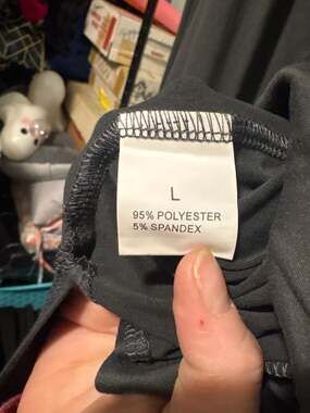 Charcoal Gray Long Sleeve Athletic Tunic Top Size L